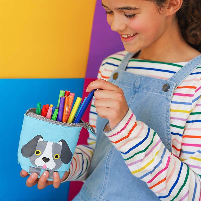 Blue Dog Sliding Pencil Case™ by PushCases 🎁 - (Buy 3 Get 1 FREE)